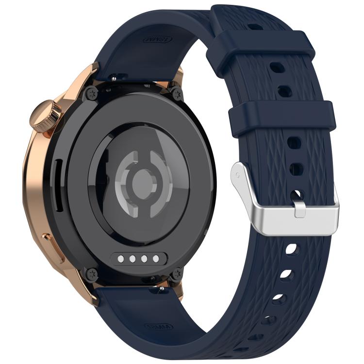 For OnePlus Watch 3 43mm Rhombic Texture Groove Silicone Watch Band