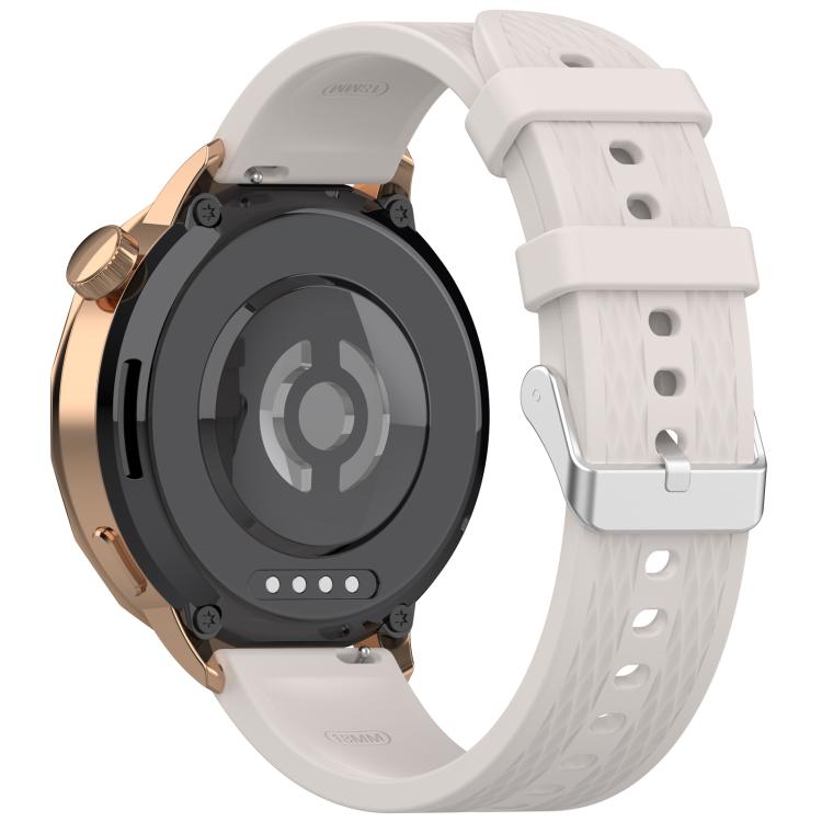 For OnePlus Watch 3 43mm Rhombic Texture Groove Silicone Watch Band