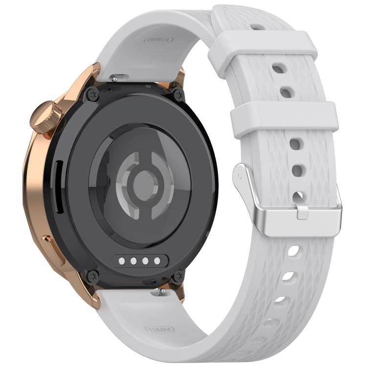 For OnePlus Watch 3 43mm Rhombic Texture Groove Silicone Watch Band