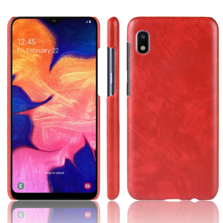 Shockproof Litchi Texture PC + PU Case for Galaxy A10E