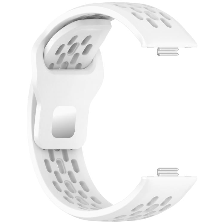 For Huawei Watch Fit4 / Fit4 Pro / Fit3 Mesh Silver Reverse Steel Buckle Silicone Watch Band