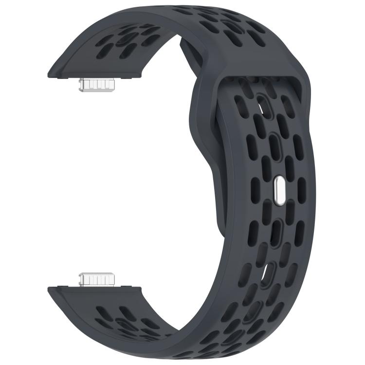 For Huawei Watch Fit4 / Fit4 Pro / Fit3 Mesh Silver Reverse Steel Buckle Silicone Watch Band