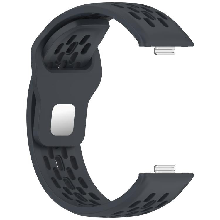 For Huawei Watch Fit4 / Fit4 Pro / Fit3 Mesh Silver Reverse Steel Buckle Silicone Watch Band