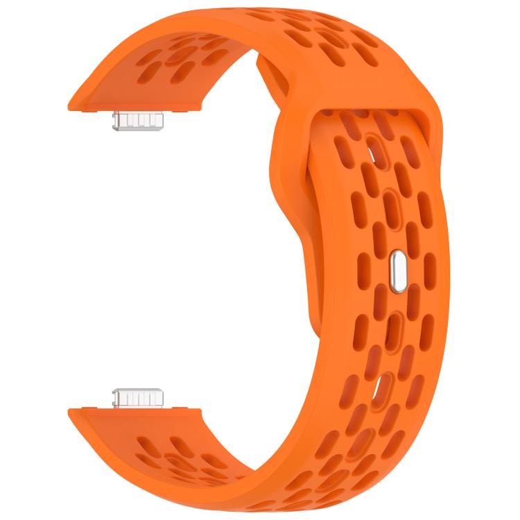 For Huawei Watch Fit4 / Fit4 Pro / Fit3 Mesh Silver Reverse Steel Buckle Silicone Watch Band