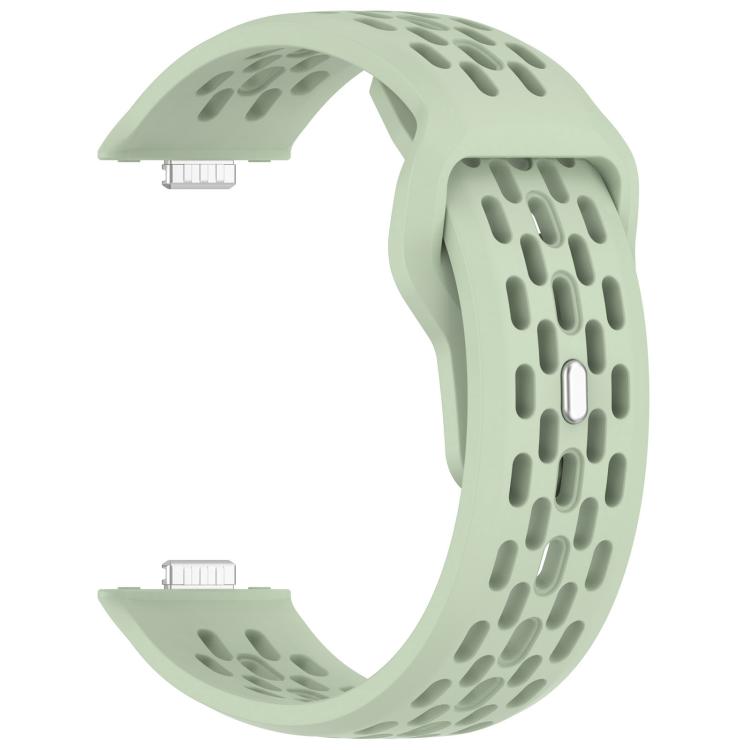 For Huawei Watch Fit4 / Fit4 Pro / Fit3 Mesh Silver Reverse Steel Buckle Silicone Watch Band