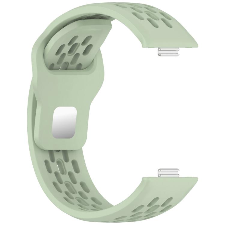 For Huawei Watch Fit4 / Fit4 Pro / Fit3 Mesh Silver Reverse Steel Buckle Silicone Watch Band