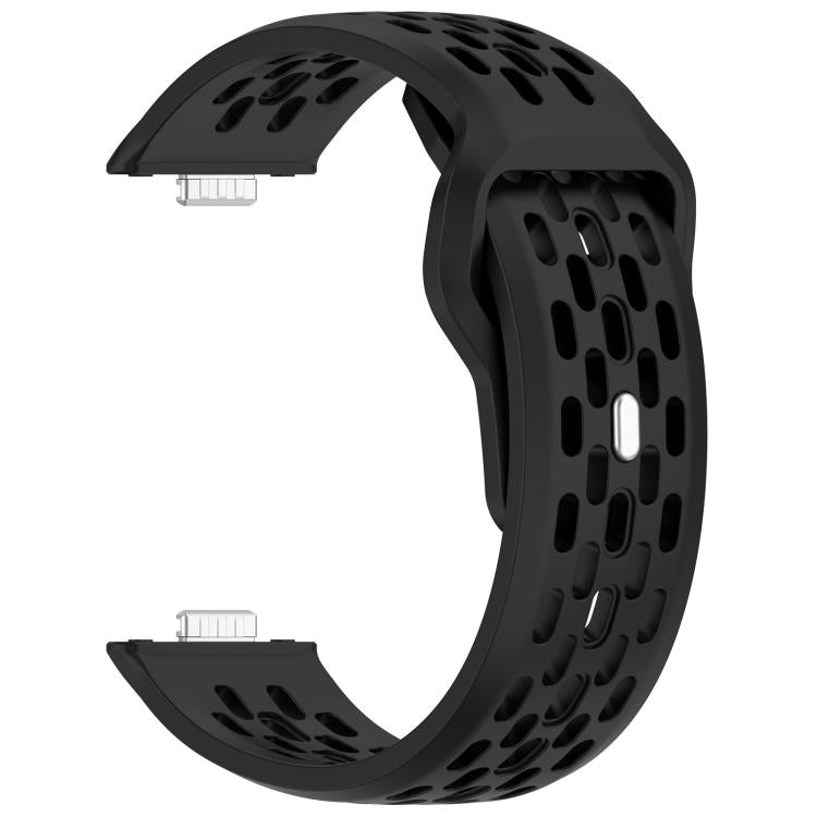 For Huawei Watch Fit4 / Fit4 Pro / Fit3 Mesh Silver Reverse Steel Buckle Silicone Watch Band