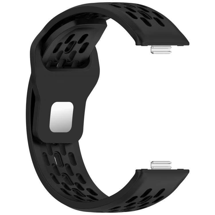 For Huawei Watch Fit4 / Fit4 Pro / Fit3 Mesh Silver Reverse Steel Buckle Silicone Watch Band