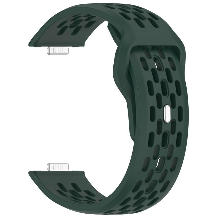 For Huawei Watch Fit4 / Fit4 Pro / Fit3 Mesh Silver Reverse Steel Buckle Silicone Watch Band