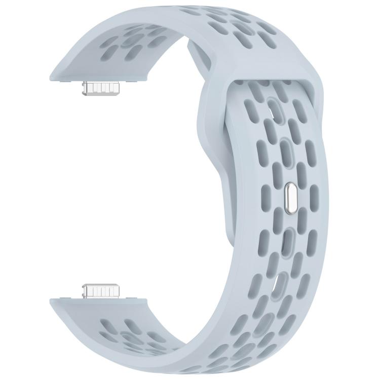 For Huawei Watch Fit4 / Fit4 Pro / Fit3 Mesh Silver Reverse Steel Buckle Silicone Watch Band