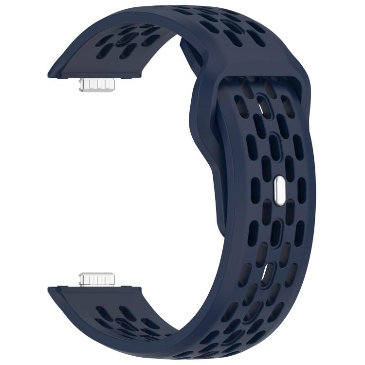 For Huawei Watch Fit4 / Fit4 Pro / Fit3 Mesh Silver Reverse Steel Buckle Silicone Watch Band