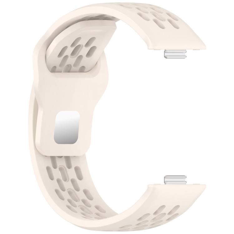 For Huawei Watch Fit4 / Fit4 Pro / Fit3 Mesh Silver Reverse Steel Buckle Silicone Watch Band