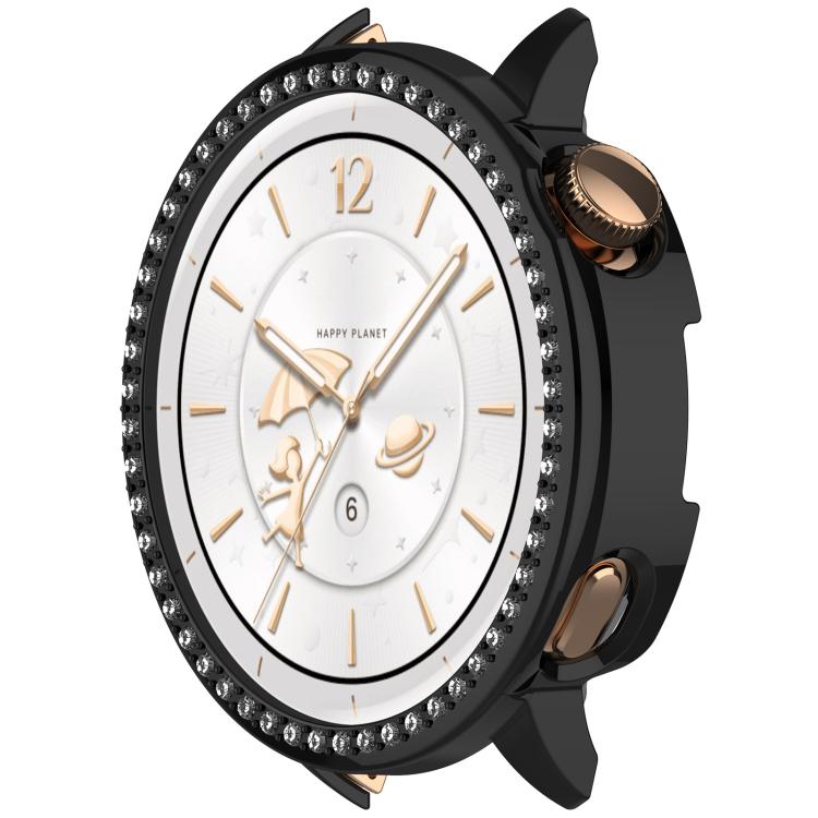 For OnePlus Watch 3 43mm Single Row Diamond Half Coverage Hollow PC Watch Protective Cover