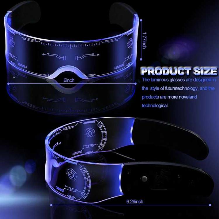 LED Visor Glasses Riding glasses Light up Glasses Futuristic Glasses  Modes Honeycomb Neon Luminous Glasses Men Women Adults Rave Cosplay Bar Mardi Gras Party 7 Styles
