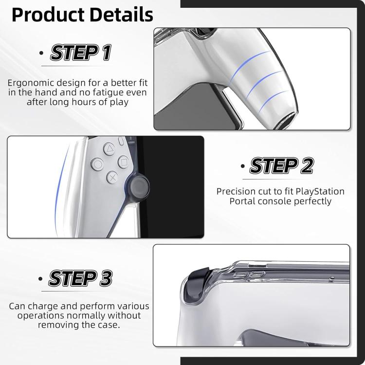 For Sony PS5  Streaming Handheld Console Crystal Clear PC Protective Case