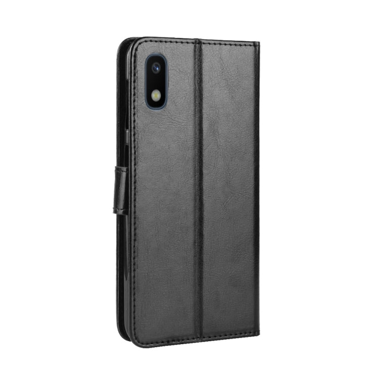 Retro Crazy Horse Texture Horizontal Flip Leather Case for Galaxy A10e , with Holder & Card Slots & Photo Frame