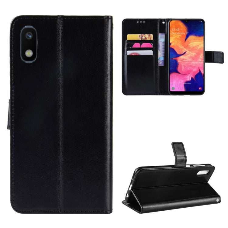 Retro Crazy Horse Texture Horizontal Flip Leather Case for Galaxy A10e , with Holder & Card Slots & Photo Frame