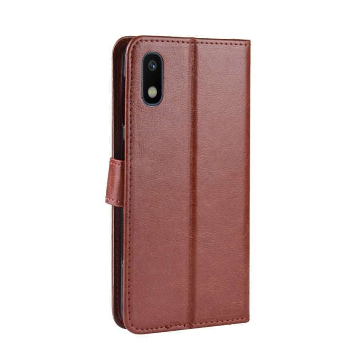 Retro Crazy Horse Texture Horizontal Flip Leather Case for Galaxy A10e , with Holder & Card Slots & Photo Frame