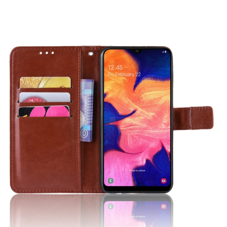 Retro Crazy Horse Texture Horizontal Flip Leather Case for Galaxy A10e , with Holder & Card Slots & Photo Frame