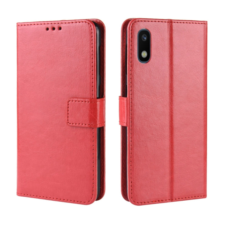 Retro Crazy Horse Texture Horizontal Flip Leather Case for Galaxy A10e , with Holder & Card Slots & Photo Frame