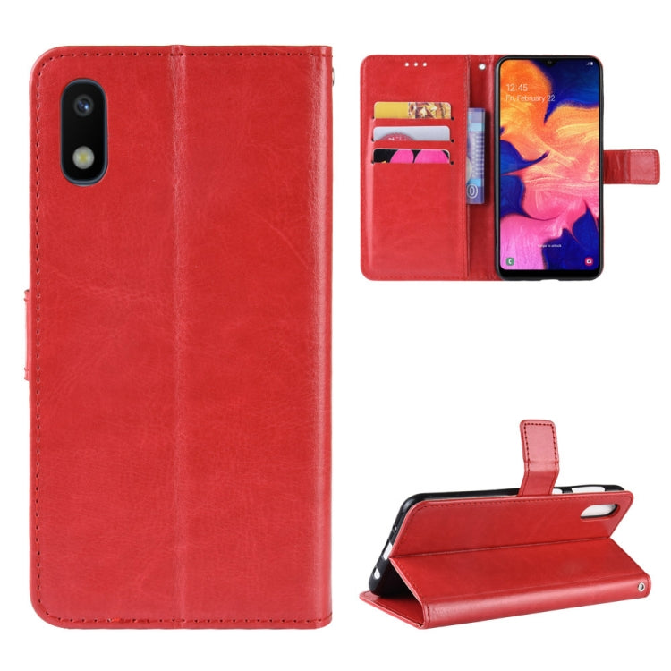 Retro Crazy Horse Texture Horizontal Flip Leather Case for Galaxy A10e , with Holder & Card Slots & Photo Frame