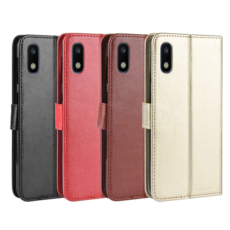 Retro Crazy Horse Texture Horizontal Flip Leather Case for Galaxy A10e , with Holder & Card Slots & Photo Frame