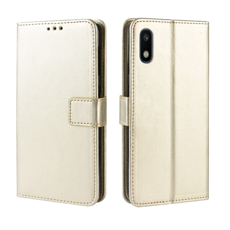 Retro Crazy Horse Texture Horizontal Flip Leather Case for Galaxy A10e , with Holder & Card Slots & Photo Frame