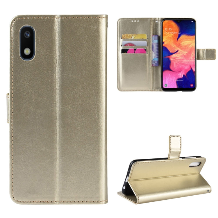 Retro Crazy Horse Texture Horizontal Flip Leather Case for Galaxy A10e , with Holder & Card Slots & Photo Frame