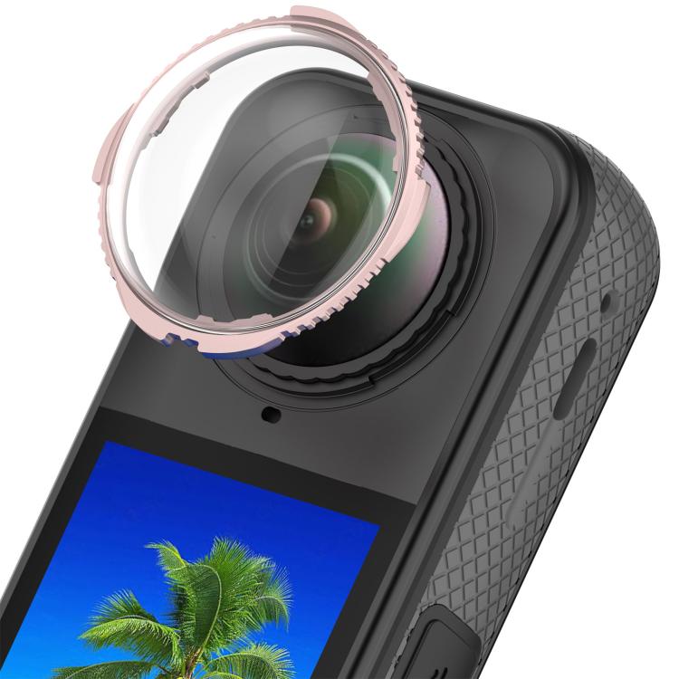 For Insta360 X4 Rotating Optical Tempered Glass Lens Guard Protective Cover