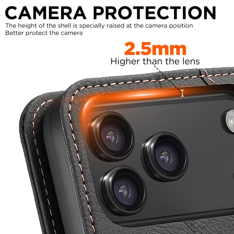 For iPhone 17 Pro Max SUTENI J07 Multifunctional Horizontal Flip Magsafe Leather Phone Case