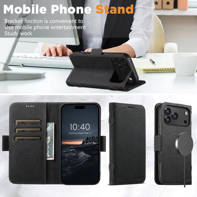 For iPhone 17 Pro Max SUTENI J07 Multifunctional Horizontal Flip Magsafe Leather Phone Case