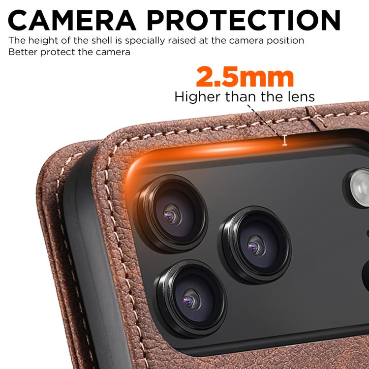 For iPhone 17 Pro Max SUTENI J07 Multifunctional Horizontal Flip Magsafe Leather Phone Case
