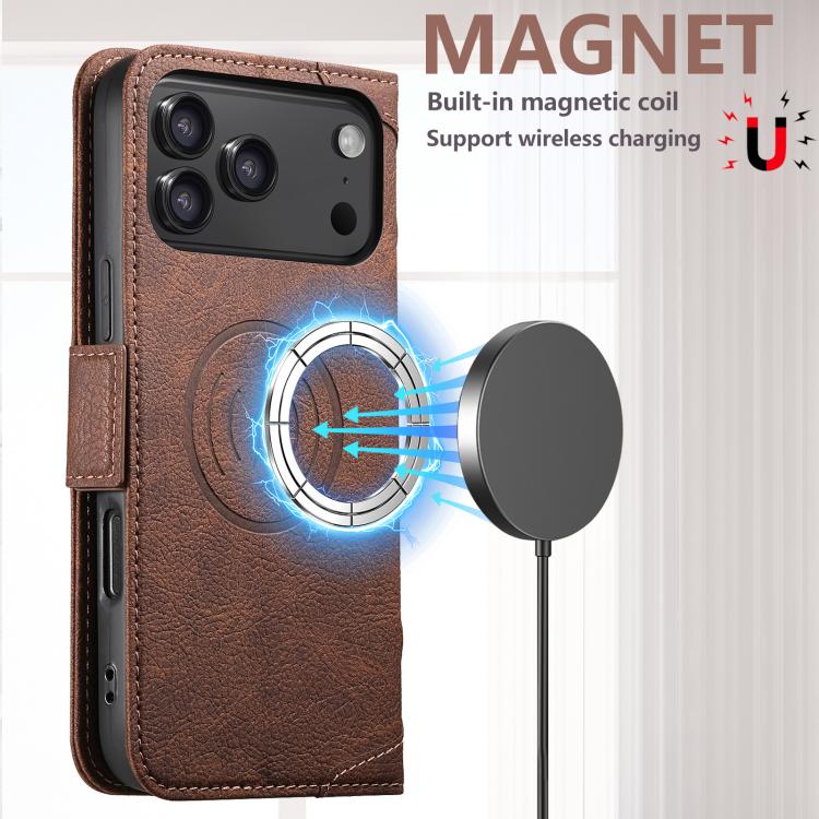 For iPhone 17 Pro Max SUTENI J07 Multifunctional Horizontal Flip Magsafe Leather Phone Case