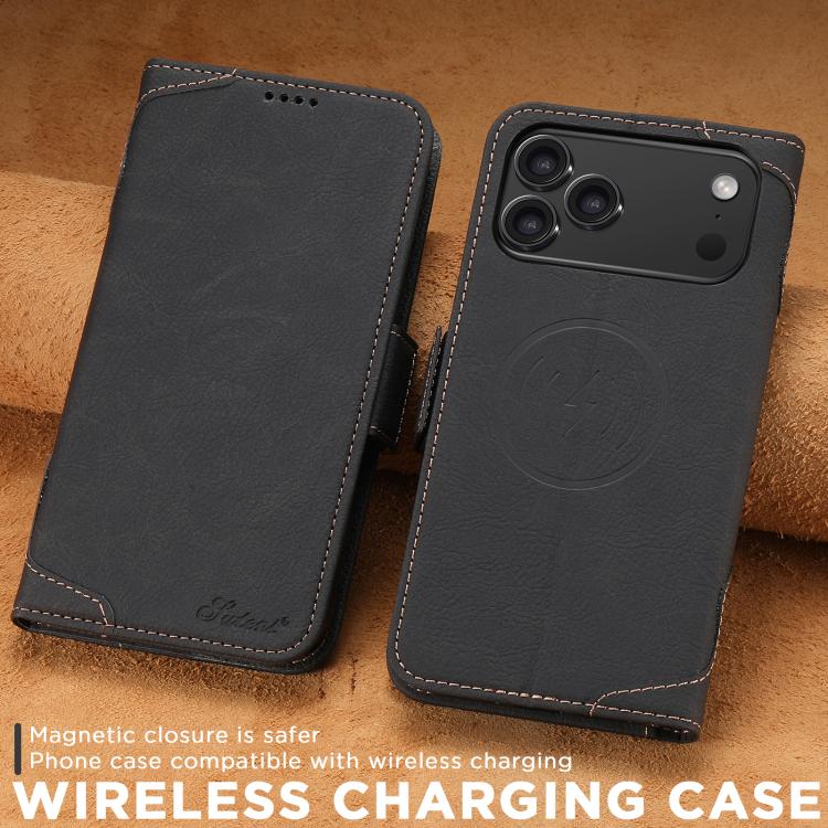 For iPhone 17 Pro SUTENI J07 Multifunctional Horizontal Flip Magsafe Leather Phone Case