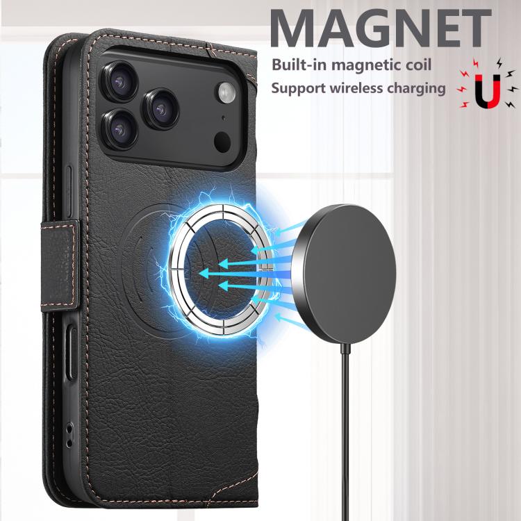 For iPhone 17 Pro SUTENI J07 Multifunctional Horizontal Flip Magsafe Leather Phone Case