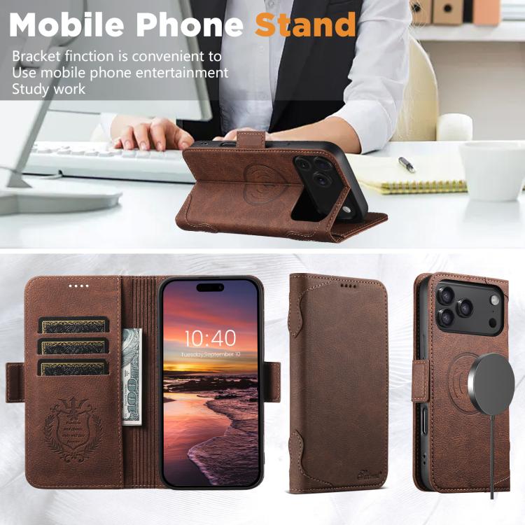 For iPhone 17 Pro SUTENI J07 Multifunctional Horizontal Flip Magsafe Leather Phone Case