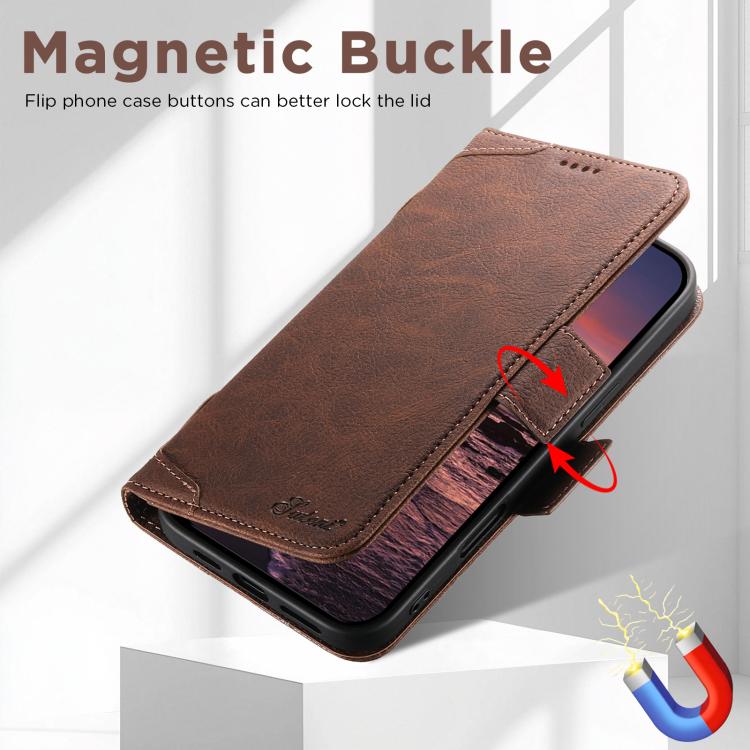 For iPhone 17 SUTENI J07 Multifunctional Horizontal Flip Magsafe Leather Phone Case