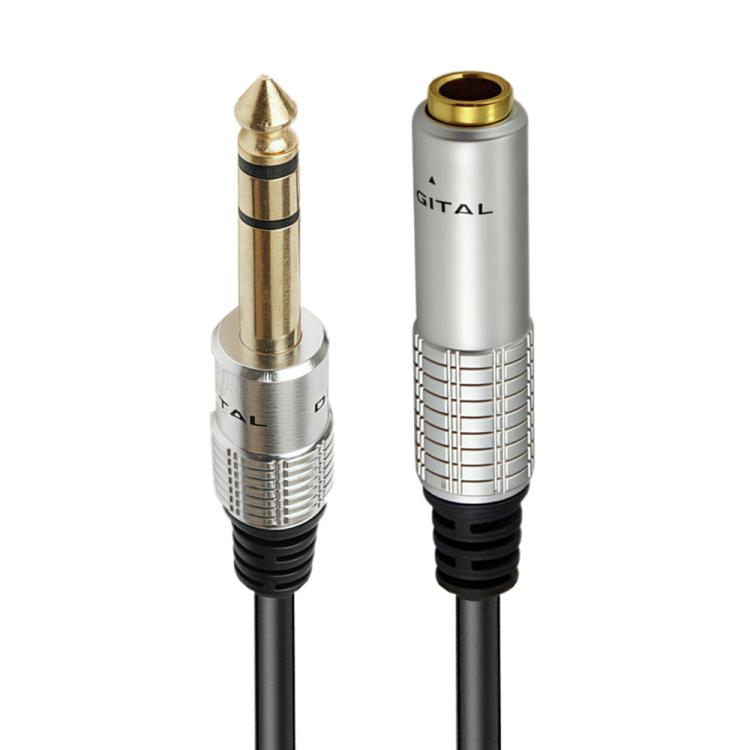 JUNSUNMAY 6.35mm 1/4 inch Male to Female Stereo Headphone Guitar Extension Cable Cord, Length:3m