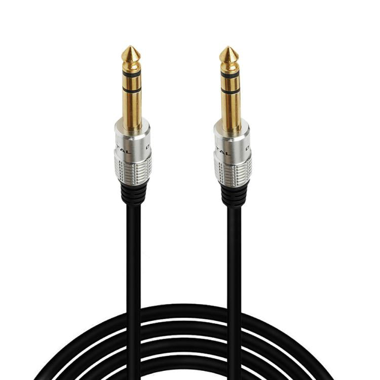 JUNSUNMAY 6.35mm 1/4 inch Male to Male Stereo Headphone Guitar Extension Cable Cord, Length:1.8m