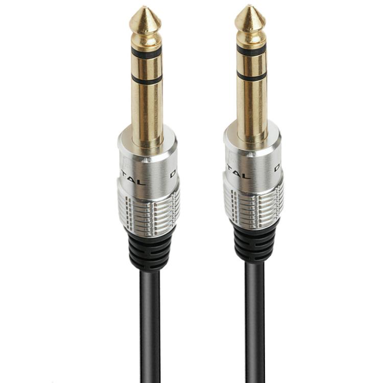 JUNSUNMAY 6.35mm 1/4 inch Male to Male Stereo Headphone Guitar Extension Cable Cord, Length:5m