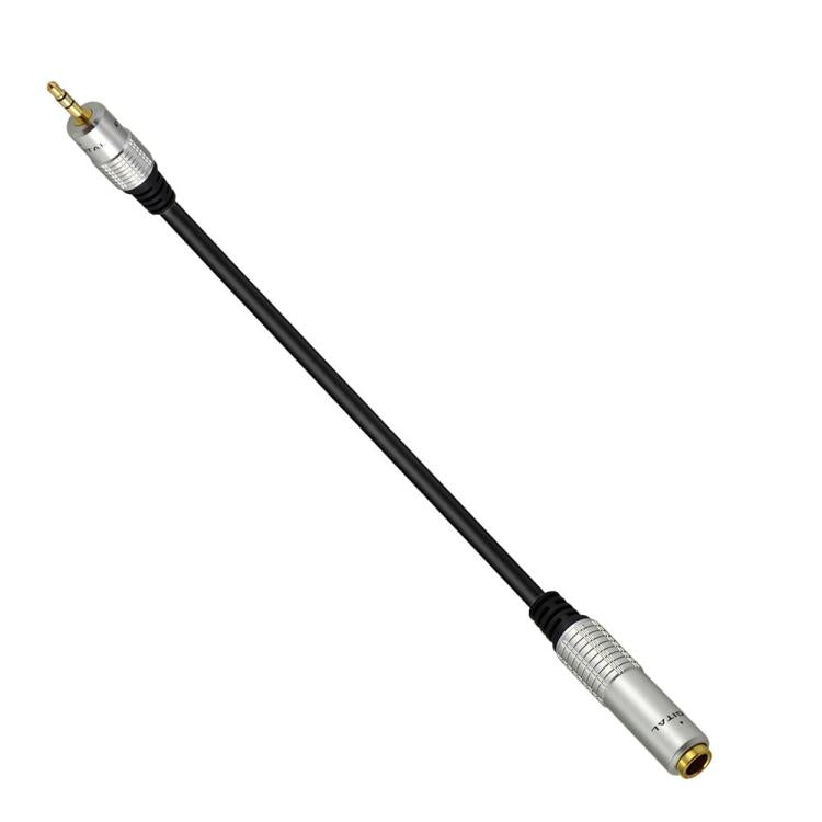 JUNSUNMAY 6.35mm Female to 3.5mm TRS Male Stereo Audio Cable Guitar Cord, Length:0.3m