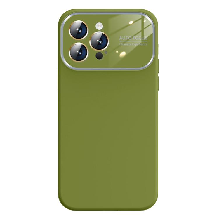 For iPhone 16 Pro Kalebol Large Windows Frosted Liquid Silicone Phone Case