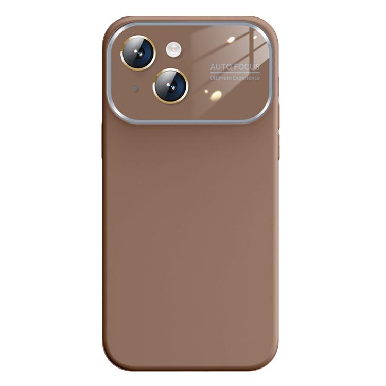 For iPhone 14 Kalebol Large Windows Frosted Liquid Silicone Phone Case