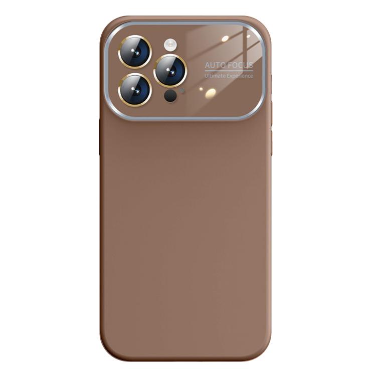 For iPhone 12 Pro Kalebol Large Windows Frosted Liquid Silicone Phone Case