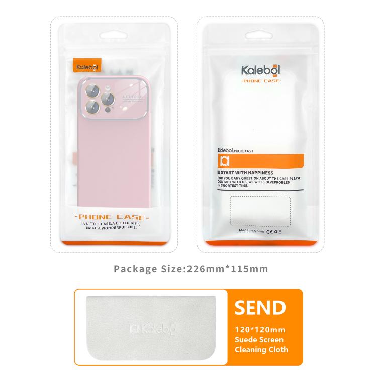 For iPhone 15 Pro Kalebol Large Windows Frosted Liquid Silicone Phone Case