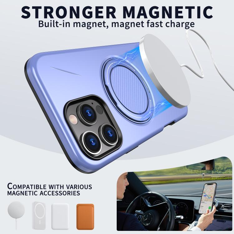 For iPhone 14 Pro Max Kalebol Magnetic MagSafe Rotation Holder PC Phone Case