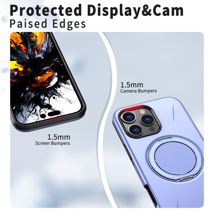For iPhone 14 Pro Max Kalebol Magnetic MagSafe Rotation Holder PC Phone Case