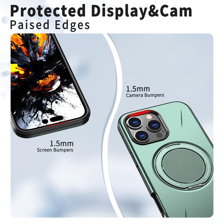 For iPhone 13 Pro Max Kalebol Magnetic MagSafe Rotation Holder PC Phone Case
