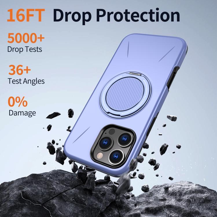 For iPhone 13 Pro Max Kalebol Magnetic MagSafe Rotation Holder PC Phone Case