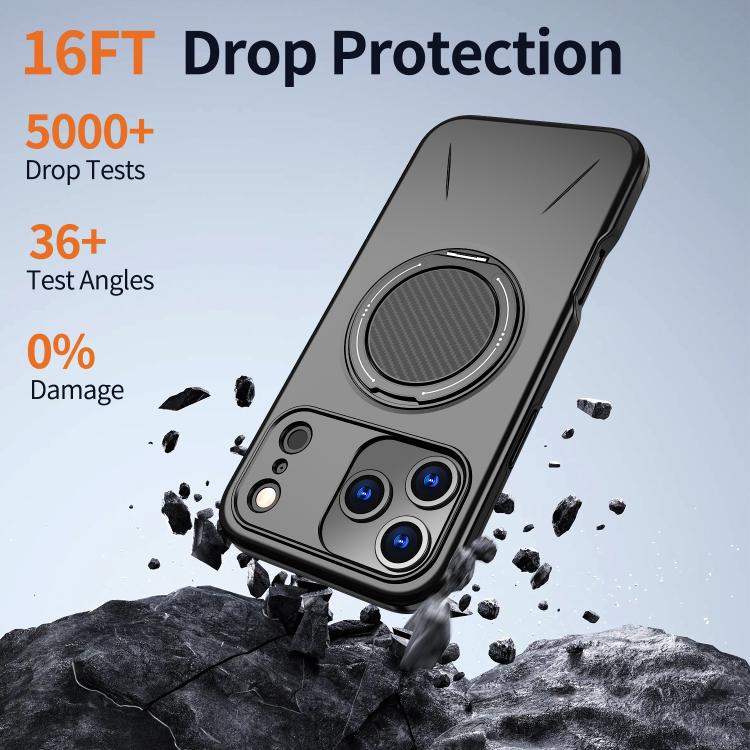 For iPhone 17 Pro Max Kalebol Magnetic MagSafe Rotation Holder PC Phone Case